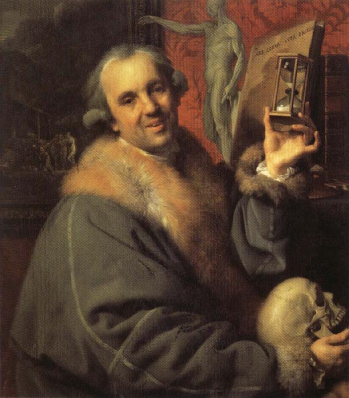 Johann Zoffany Self-Portrait with Hourglass Sweden oil painting art